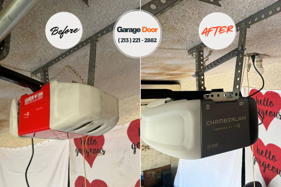 Before and after: garage door repair Parkesburg, PA